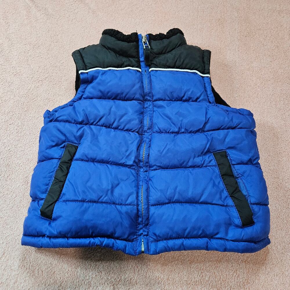 Gymboree Blue Black Puffer Vest Size 2T-3T